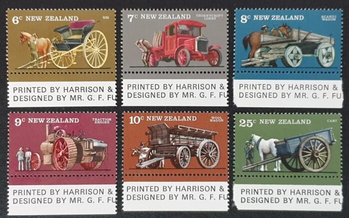 New Zealand 1976 'Vintage Farm Transport/ SG1115/20 Mounted Mint Set of 6