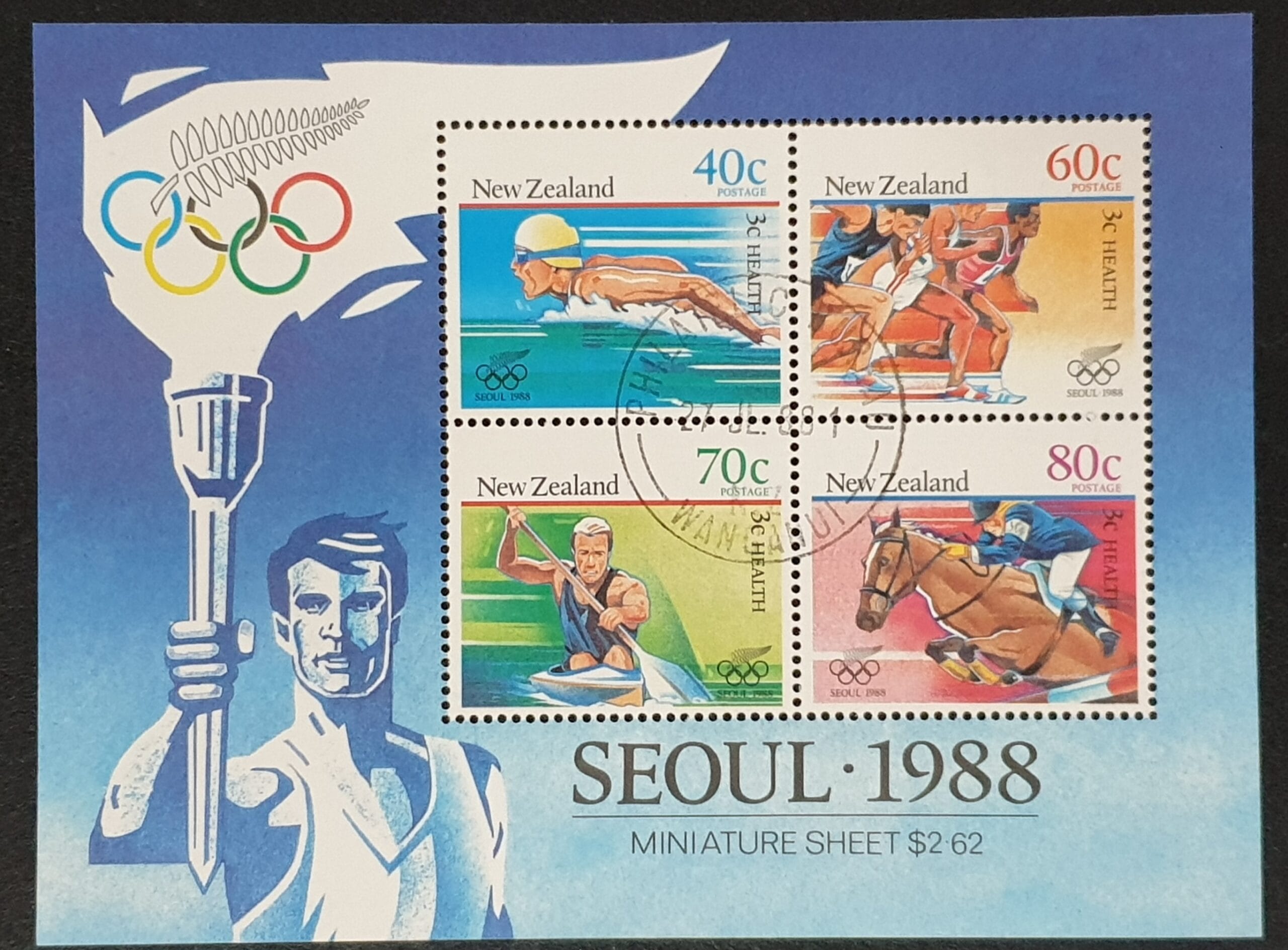 New Zealand 1988 'Health Stamps' MS1479 used