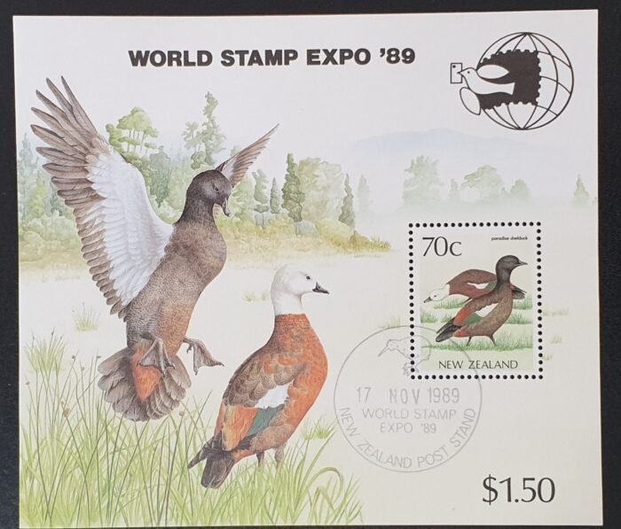 NEW ZEALAND 1989 'WORLD STAMP EXPO '89' SG MS1466 used