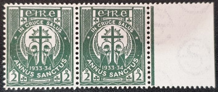 Ireland Eire 1933 'Holy Year' SG96 2d green Pair MNH