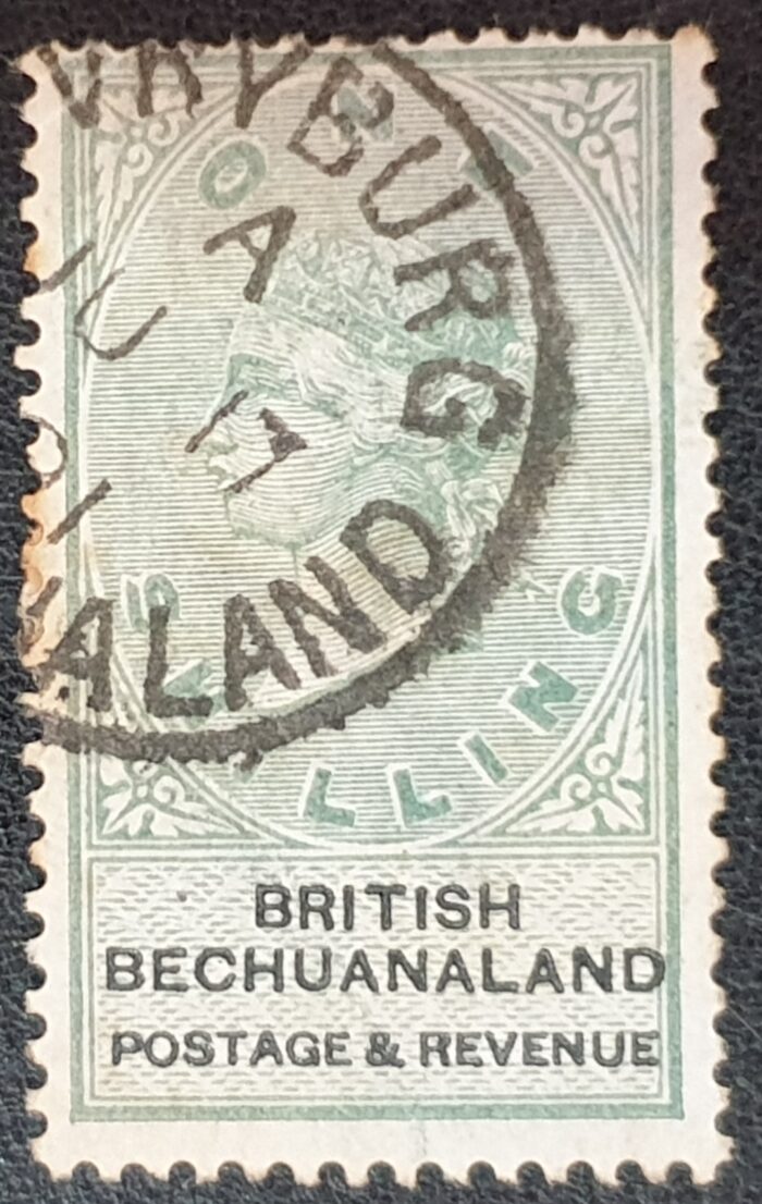 Bechuanaland 1888 SG15 1/- green & black FU