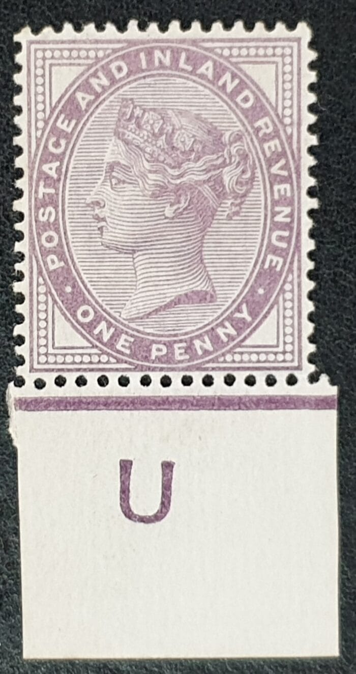 Great Britain Queen Victoria 1881 SG172 Lilac CONTROL "U" PERF. MNH