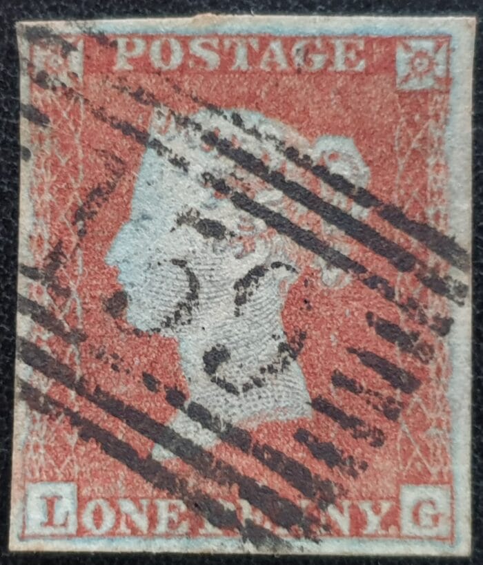 Great Britain Queen Victoria SG10 1d deep red-brown L-G used