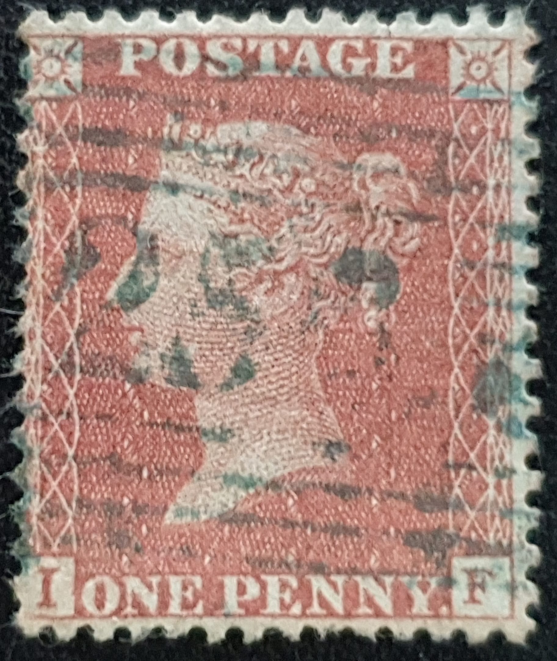 Great Britain Queen Victoria 1855 SG30 1d Brick-Red, Die II, Wmk. LC, P14, IF, Used