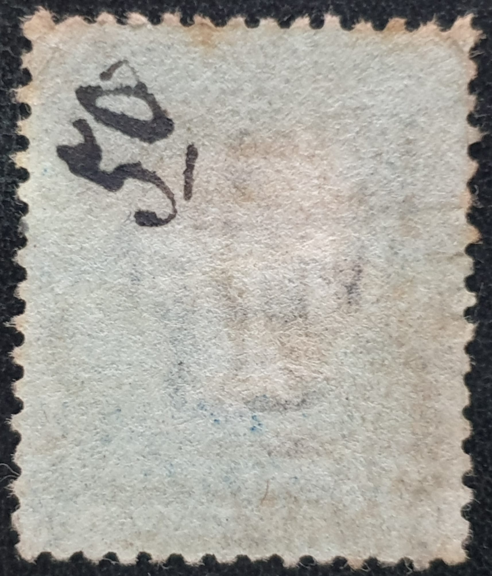 Great Britain Queen Victoria SG45 2d Blue (JB) Plate 7 Re-entry used - Image 2