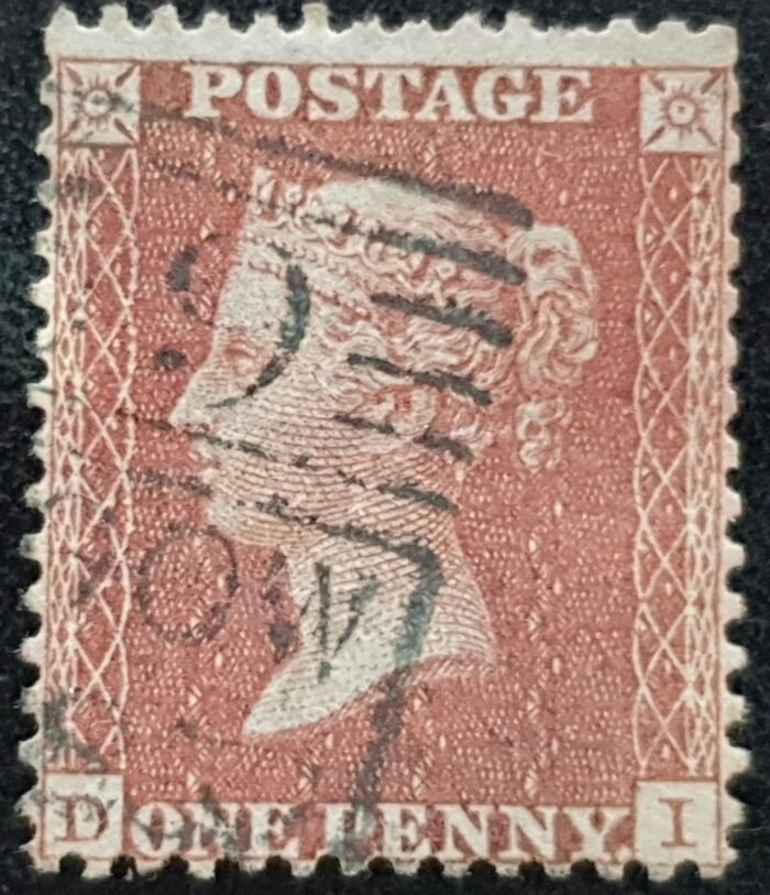 Great Britain Queen Victoria SG30 1d brick red DI Duplex Glasgow used
