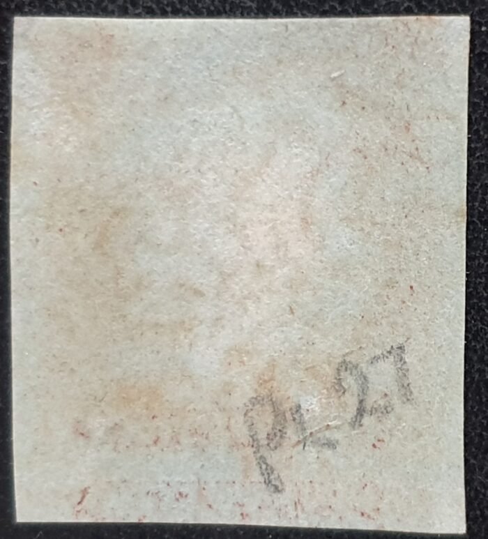 Great Britain Queen Victoria SG8 1d red Plate 27 AL Black MX 4 margin used - Image 2