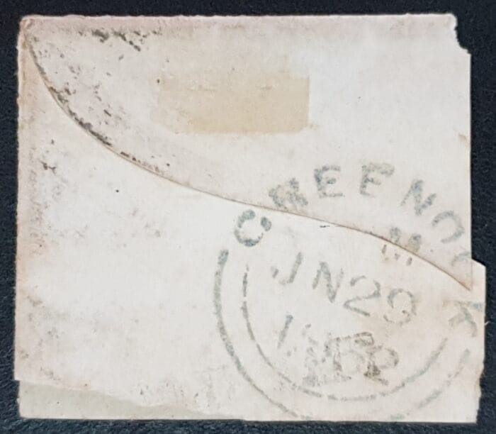 Great Britain Queen Victoria SG8 1d red-brown QA Plate 97 used on piece - Image 2