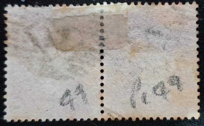 Great Britain Queen Victoria 1855 SG29-C8 (1) 1d red brown Pair RI-RJ used - Image 2
