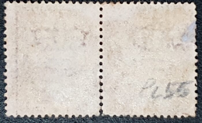 Great Britain Queen Victoria 1855 SG29-C8 (1) 1d red brown Pair FK-FL used - Image 2