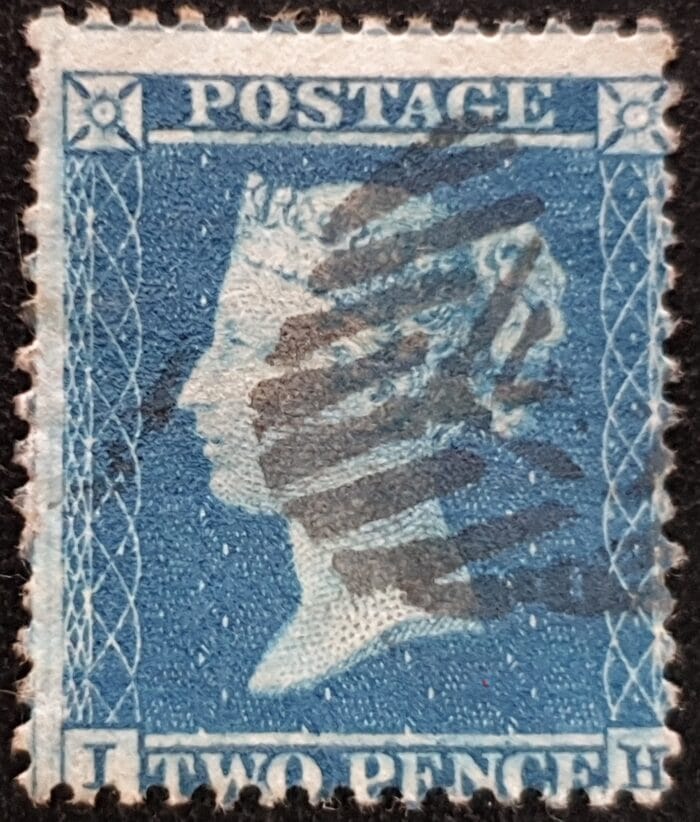 Great Britain Queen Victoria 1855 SG34 2d blue Plate 5 IH used