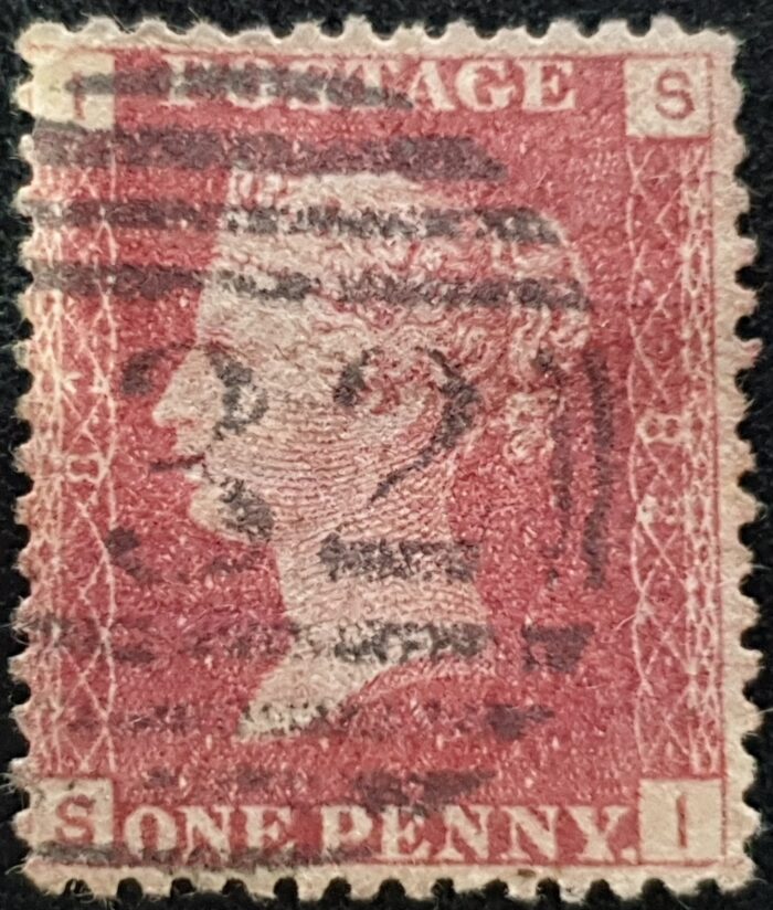 Great Britain Queen Victoria 1864 SG43 1d red Plate 82 SI used