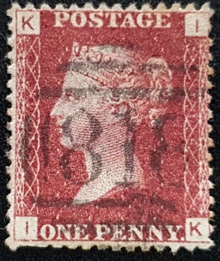 Great Britain Queen Victoria 1864 SG43 1d red Plate 104 IK used