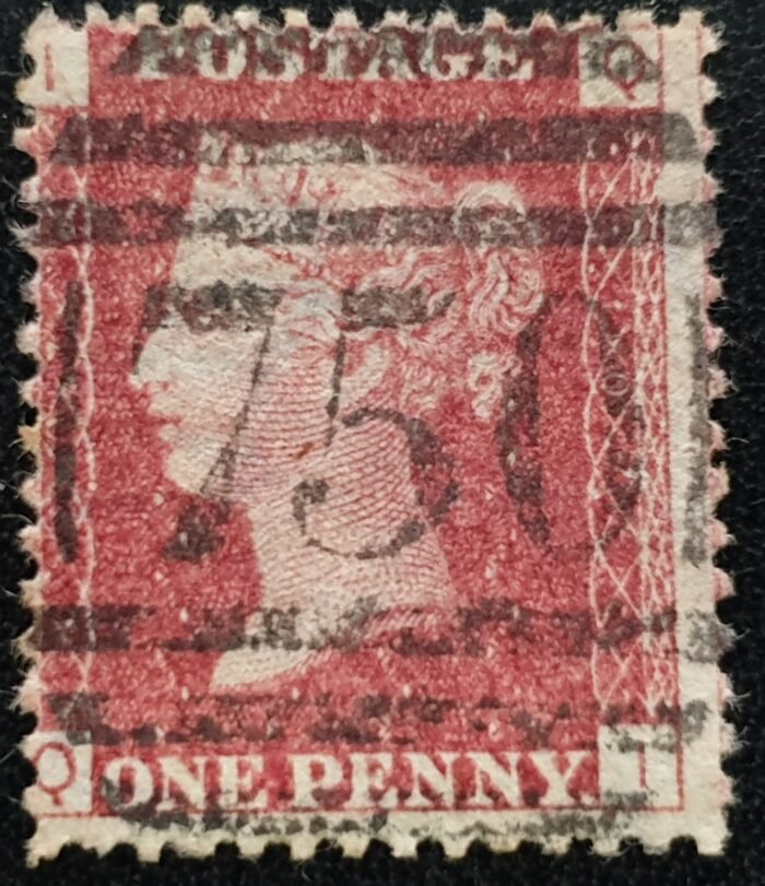Great Britain Queen Victoria 1864 SG43 1d red Plate 107 QI used