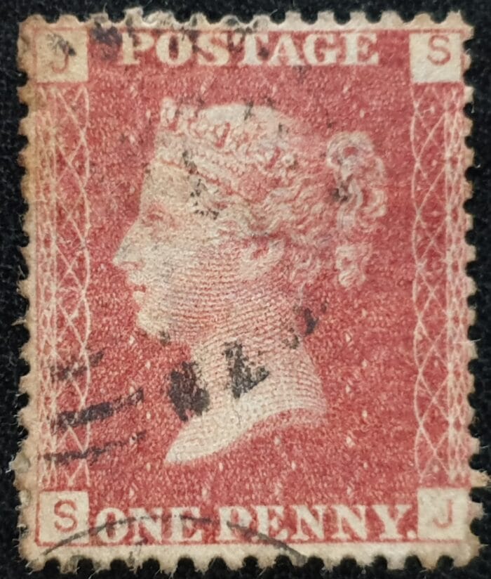 Great Britain Queen Victoria 1864 SG43 1d rose red Plate 131 SJ used