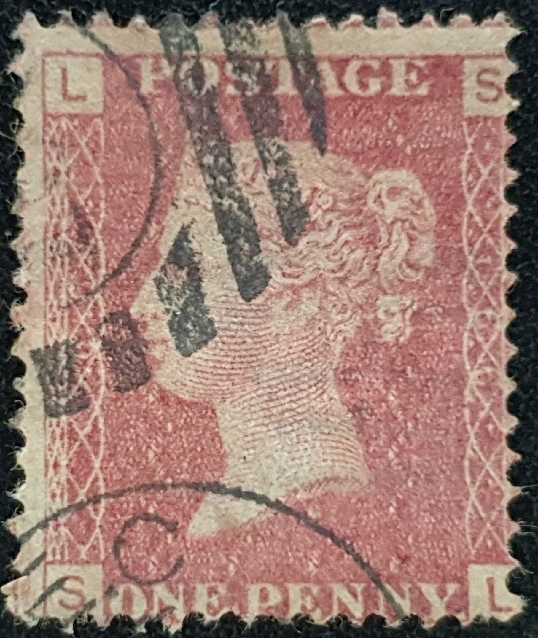 Great Britain Queen Victoria 1864 SG43 1d red Plate 166 SL used