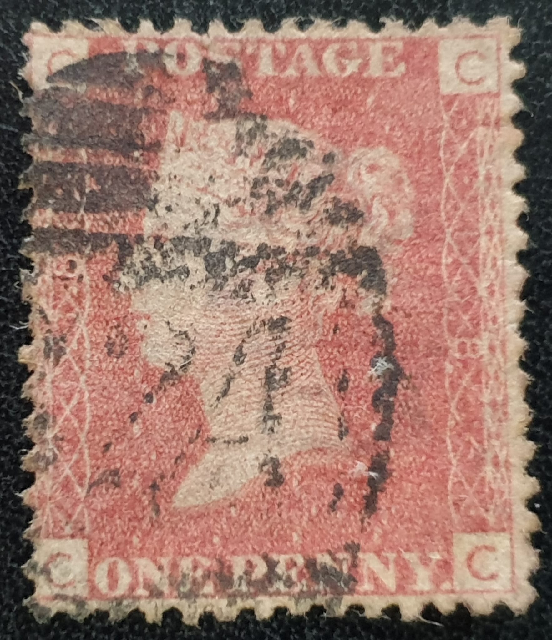 Great Britain Queen Victoria 1864 SG43 1d red Plate 168 CC used