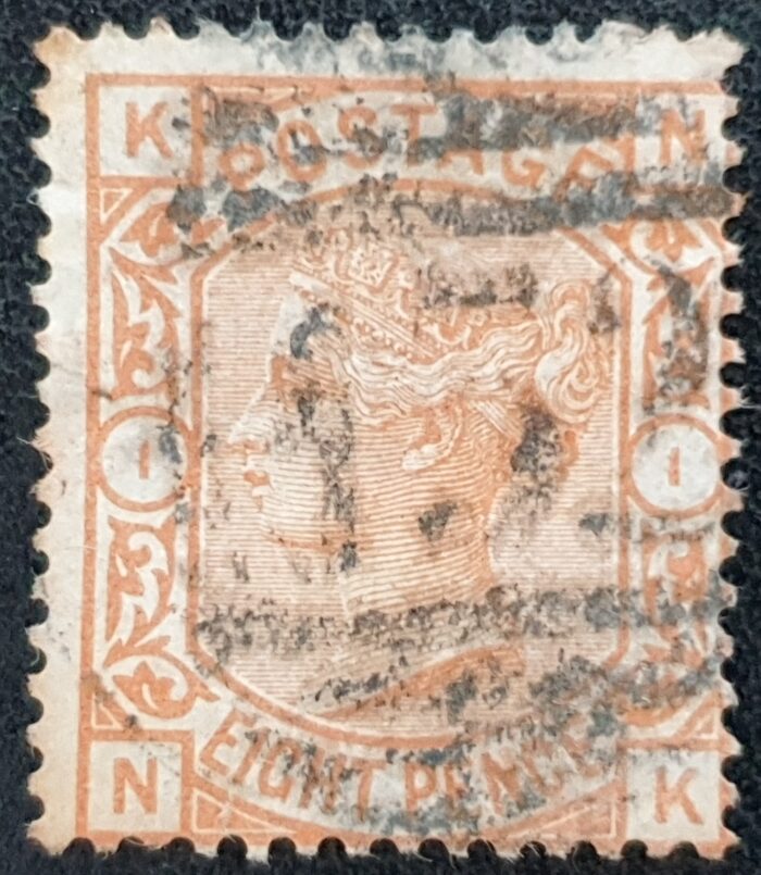 Great Britain Queen Victoria 1876 SG156 8d orange Plate 1 NK used