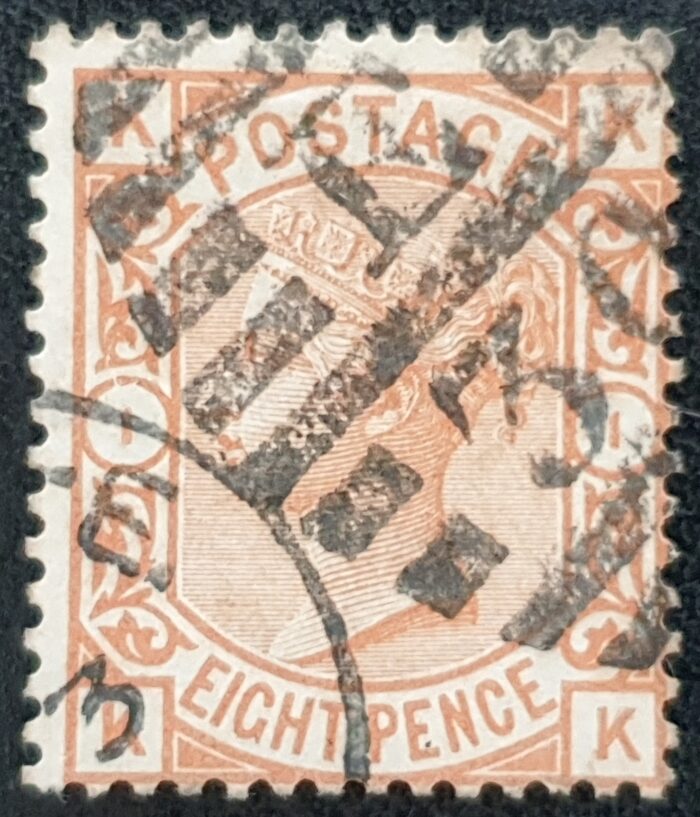 Great Britain Queen Victoria 1876 SG156 8d orange Plate 1 KK used