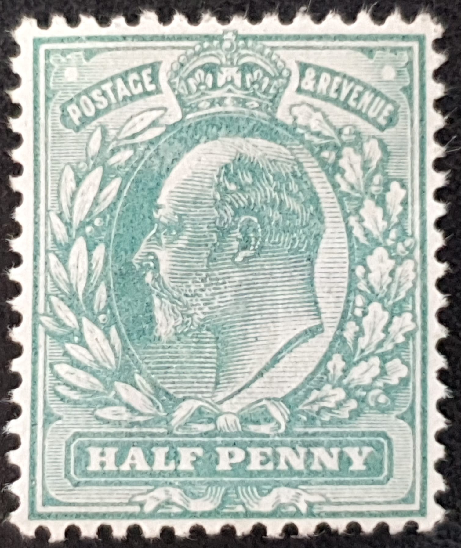 Great Britain King Edward VII SG216 1/2d blue-green LMM