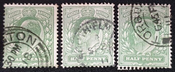 Great Britain King Edward VII 1911 SG268 1/2d dull green used stamps