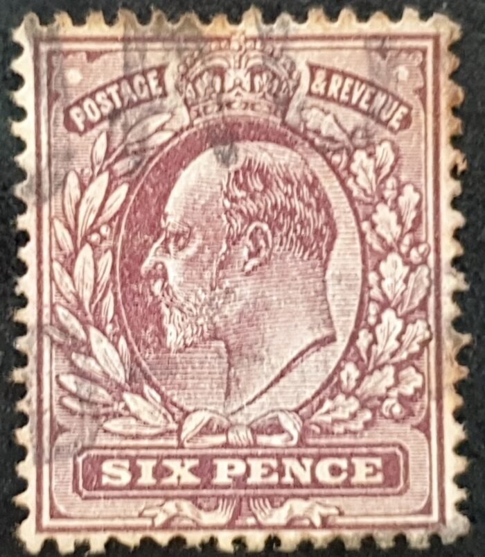 Great Britain King Edward VII SG298 SPEC M33(2), 6d reddish purple USED