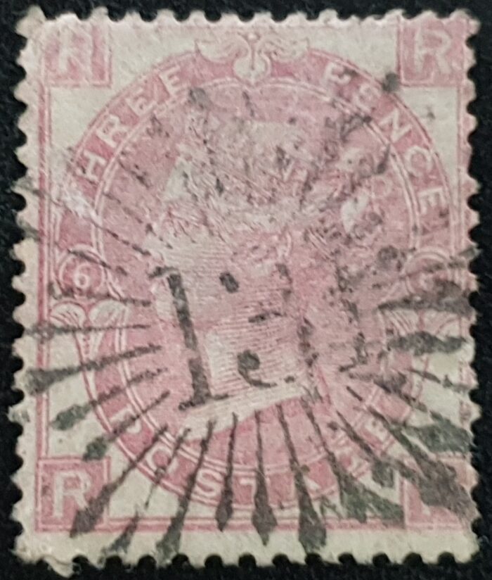 Great Britain Queen Victoria 1870 SG103 3d rose red Plate 6 RR Edinburgh Brunswick Star Obliterators
