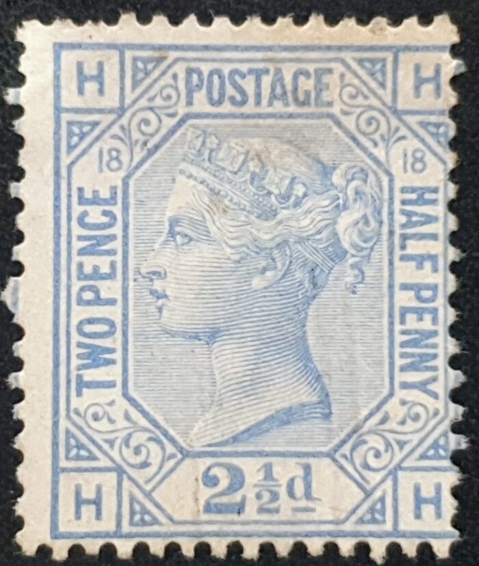 Great Britain Queen Victoria 1880 SG142 2½d blue Plate 18 Letters HH M/M