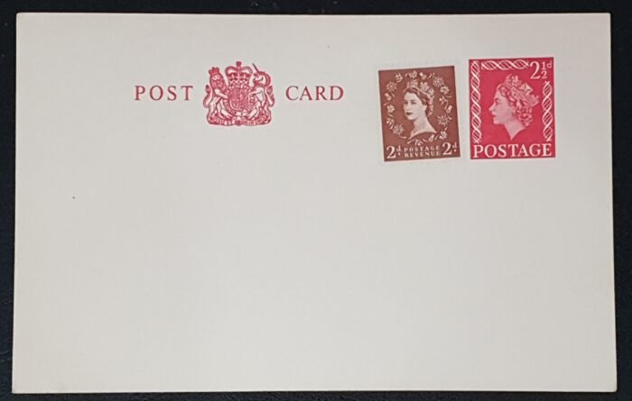 Great Britain  POST CARD 2d+ 2 1/2d unused