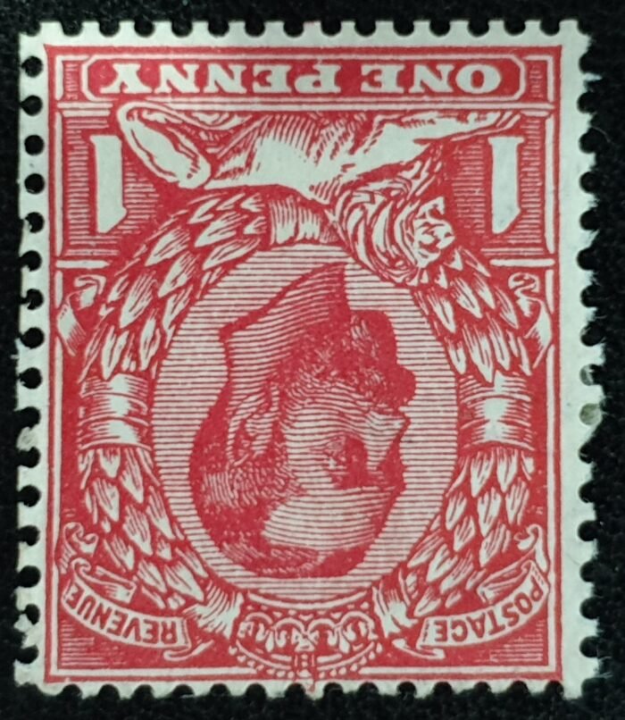 Great Britain King George V SG329wi 1d carmine (Die B) M/M