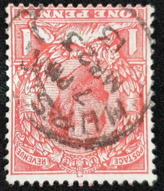 Great Britain King George V SG336wi SPEC N10(1), 1d scarlet Cat £30. WMK INV FU