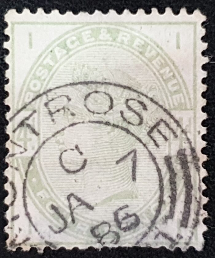 Great Britain Queen Victoria 1884 SG192 4d dull green Letters II CDS MONTROSE Used
