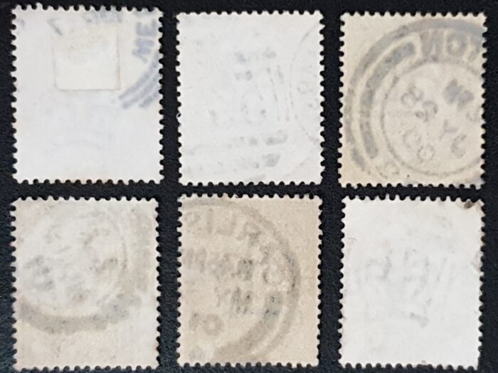 Great Britain Queen Victoria SG172/4 1d lilac/mauve 16 dots used stamps - Image 2