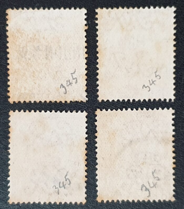 Great Britain King George V 1912  SG345 1d scarlet Wmk. W100 used stamps - Image 2