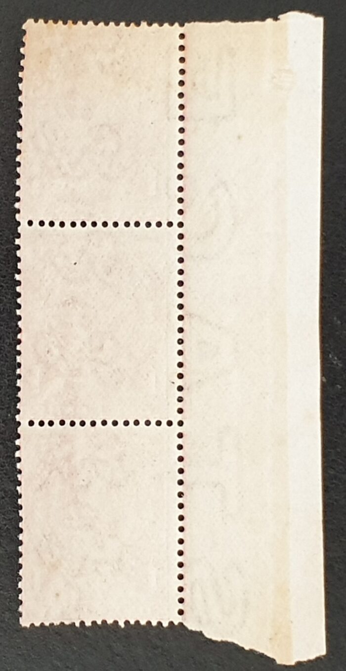 Great Britain King George V 1912 SG345 SPEC N12(1), 1d scarlet Strip of 3 Middle Stamp No Cross on Crown  LMM - Image 3