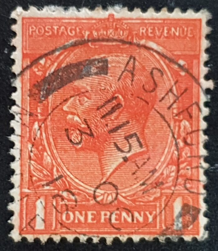 Great Britain King George V 1912 SG361 SPEC N16(14), 1d scarlet-vermilion, FINE USED. Cat £50.