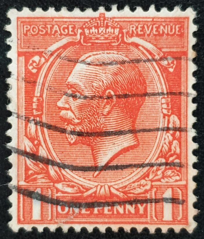 Great Britain King George V 1912 SG361 SPEC N16(14), 1d scarlet-vermilion, FINE USED. Cat £50.