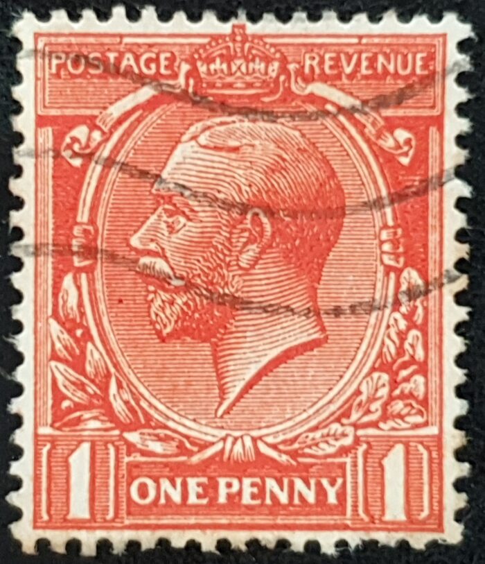 Great Britain King George V 1912 SG361 SPEC N16(14), 1d scarlet-vermilion, FINE USED. Cat £50.
