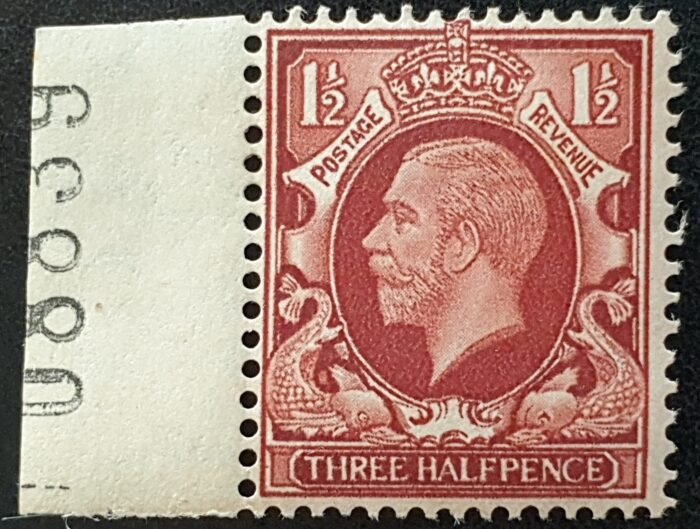 Great Britain King George V 1934 SG441 1½d RED-BROWN Control M/M