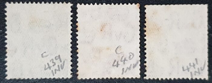 Great Britain King George V 1934-36 SG439Wi-441Wi PHOTOGRAVURE INVERTED SET used stamps - Image 2