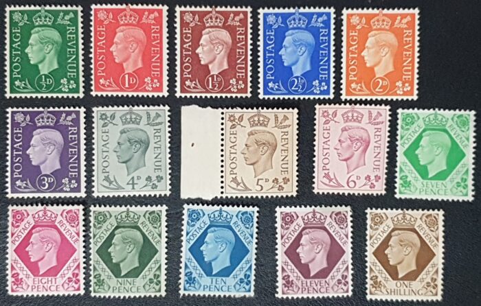 Great Britain King George VI 1937-47 SG462/75 Definitive Set of 15 MNH/LMM