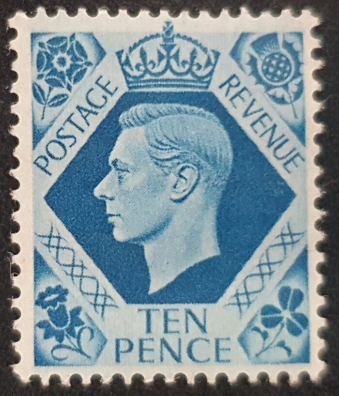 Great Britain King George VI 1939 Definitive SG474 10d turquoise-blue MNH