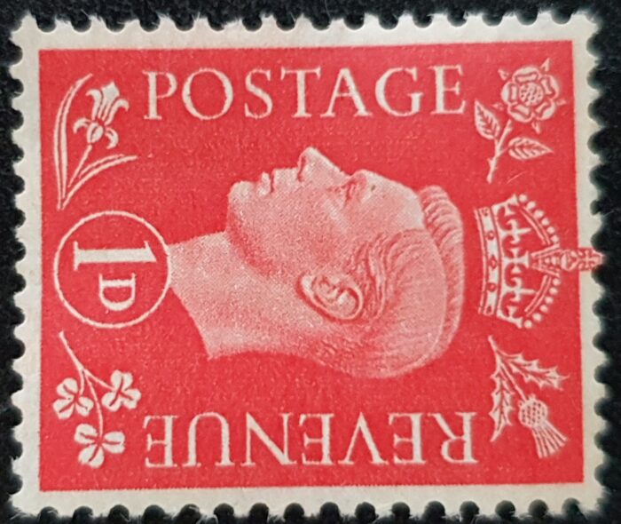 Great Britain King George VI 1938 SG463a 1d scarlet Watermark Sideways MNH