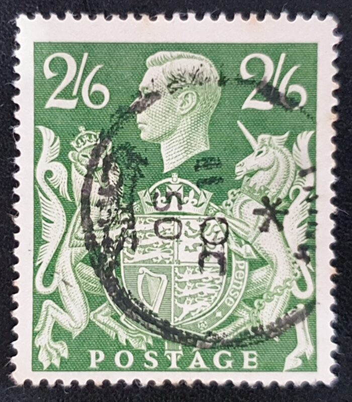 Great Britain King George VI SG476b, 2s 6d yellow-green, FINE USED. CDS