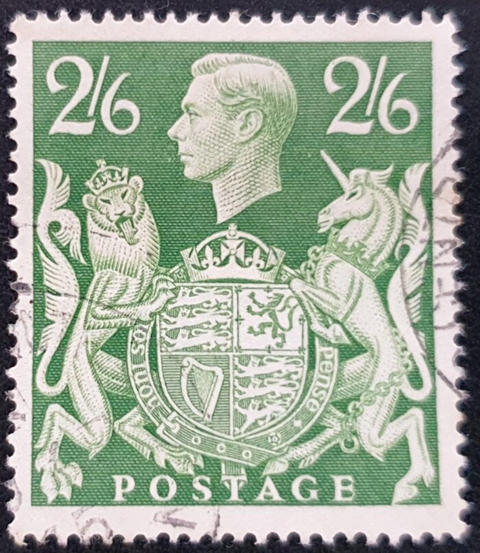 Great Britain King George VI SG476b, 2s 6d yellow-green, FINE USED. CDS