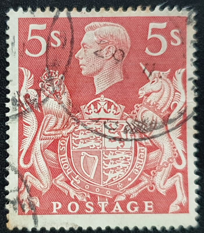 Great Britain King George VI 1939 SG477 5s. red Used
