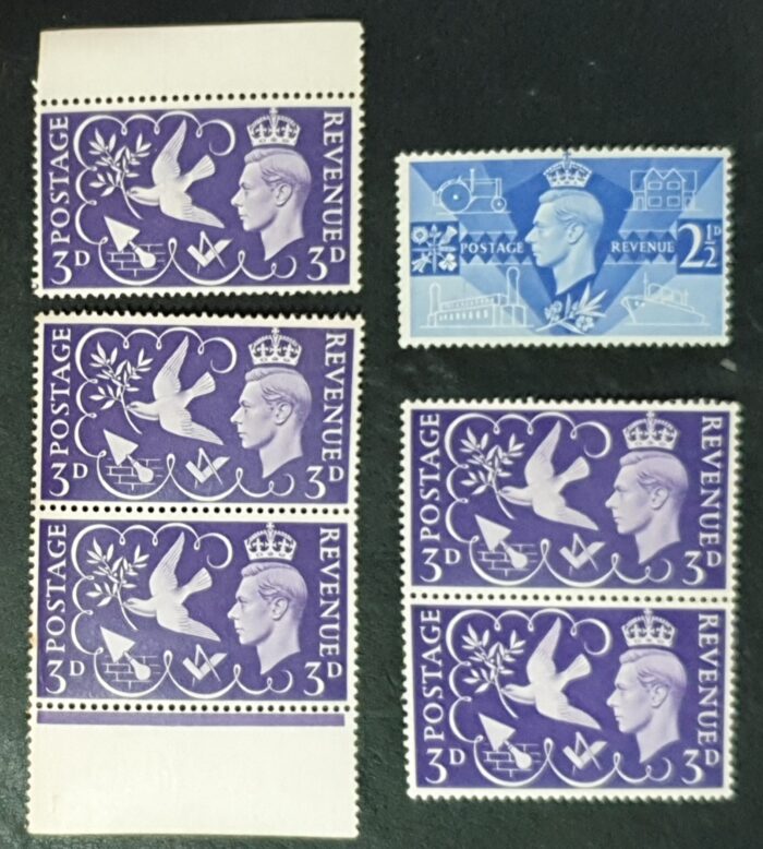 Great Britain King George VI 1946 'Victory' SG491/2 MNH