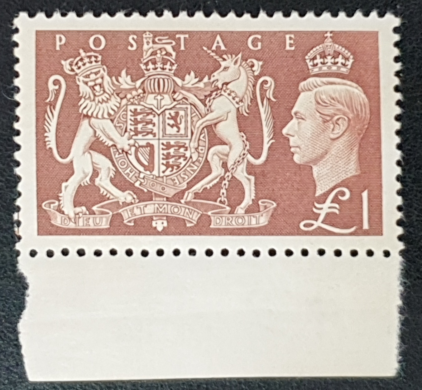 Great Britain King George VI 1951 SG512 £1 brown MNH