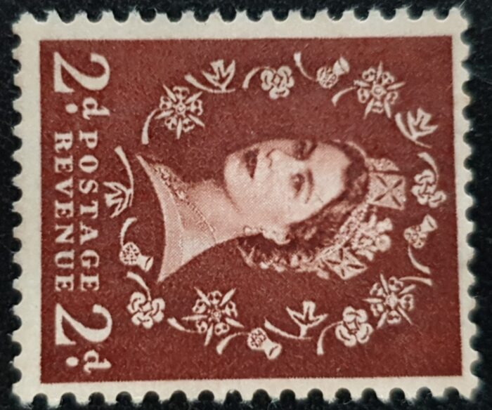 Great Britain Queen Elizabeth II SG518a 2d. red-brown Wmk. Sideways Unused