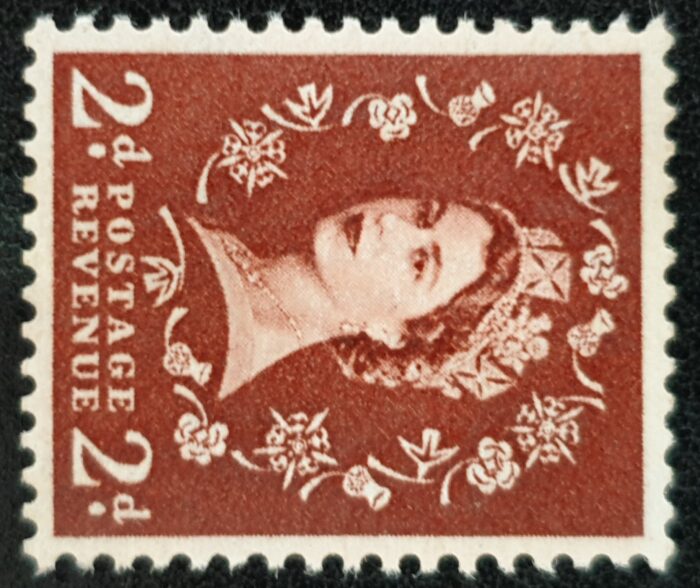 Great Britain Queen Elizabeth II SG518a 2d. red-brown Wmk. Sideways MNH
